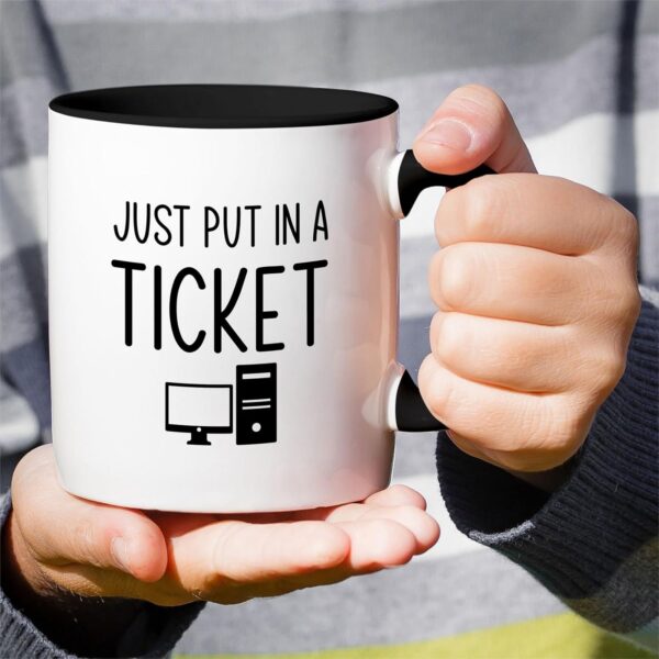 Retreez Funny Technical Tech Support White Mug with Black Handle and Inner - Image 5
