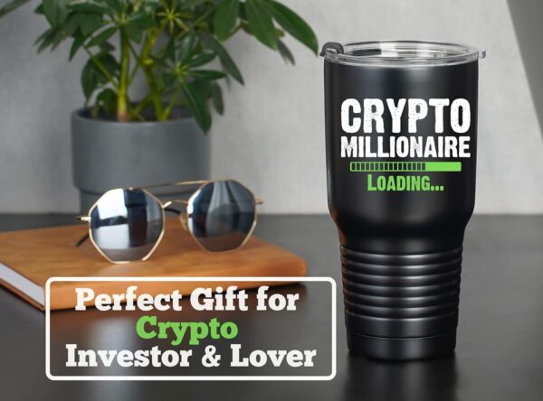Onebttl Crypto Gifts for Men, Currency 30oz Stainless Black - Image 5