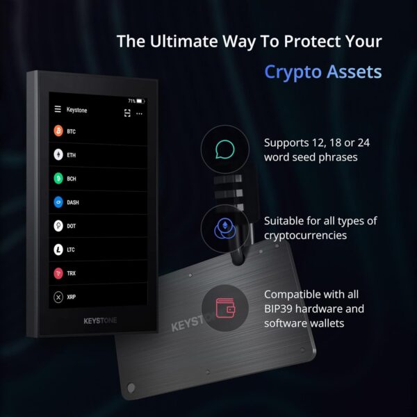 KEYSTONE Crypto Seed Storage, Cryptosteel Capsule Metal Keystone Tablet - Image 4