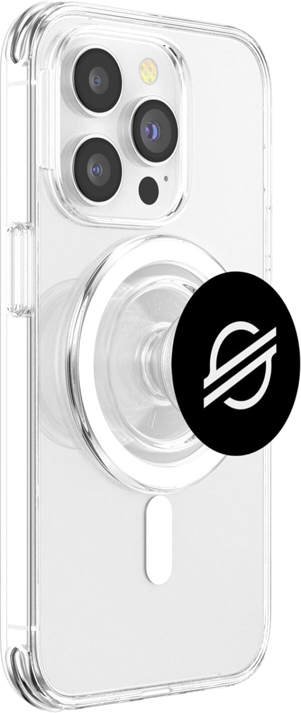 White PopSockets PopGrip for MagSafe Clear - Image 4
