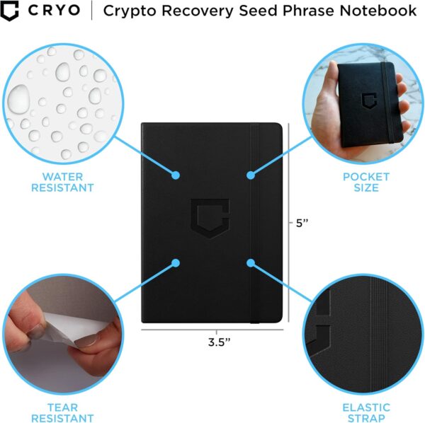 CRYO Crypto Seed Phrase Storage Waterproof Notebook - Bitcoin Recovery... - Image 2