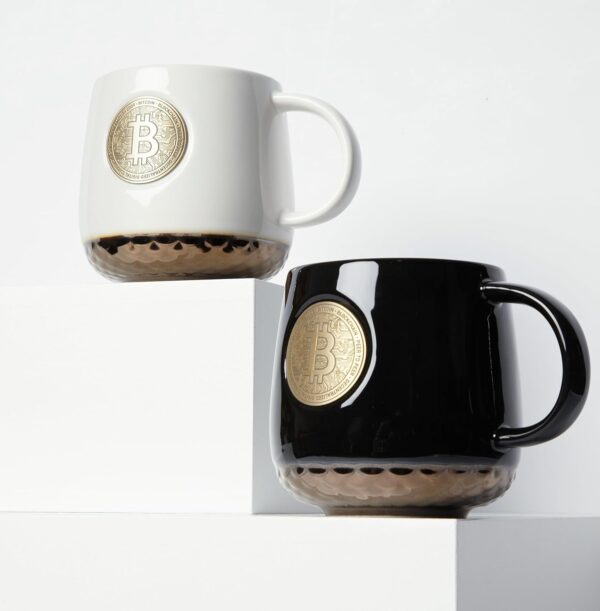 Crypto Bitcoin Coffee Mug, Ceramic Mug Cup, Digital Currency White - Image 8