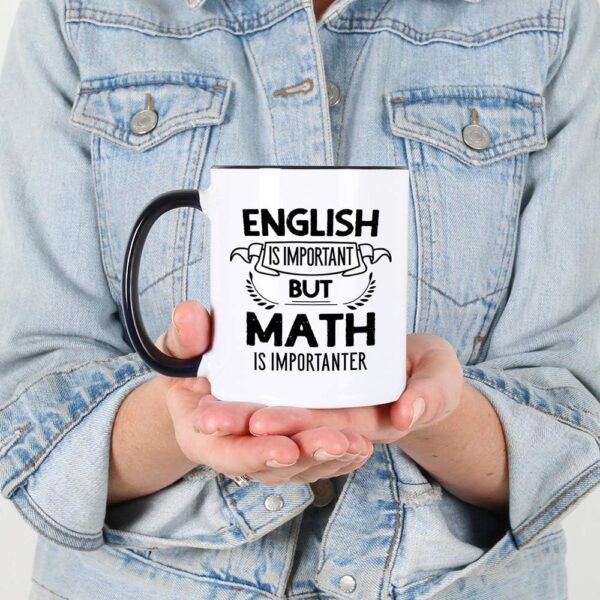 Casitika Funny Math Mug for Teachers. English is 1 Count (Pack of 1), White - Image 4