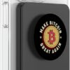 Make Bitcoin Great Again Retro Funny Gift for Crypto Trader PopSockets Black - Image 4