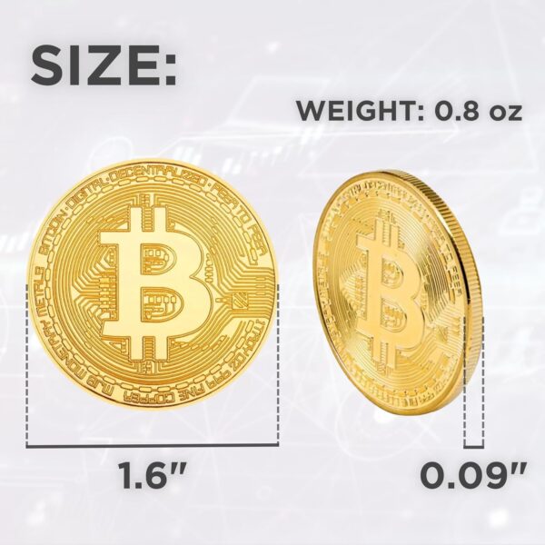 Bitcoin Coin - Commemorative BTC Coins Plus Clear Protective Case, Physical... - Image 4