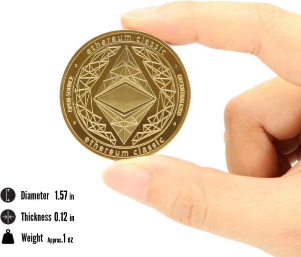 Gold Ethereum Coins Token Set with Velvet Coin Box etc & Btc - Image 4