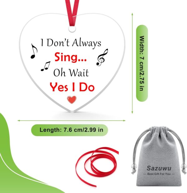 Singing Gifts for Women Clear Acrylic Christmas Tree Ornaments Music... - Image 2