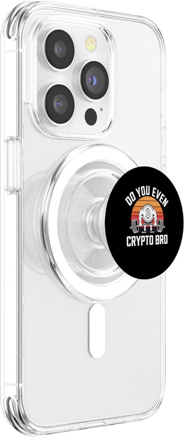 Bitcoin Crypto Bro Investor Trading Merch Gift PopSockets PopGrip for Clear - Image 4