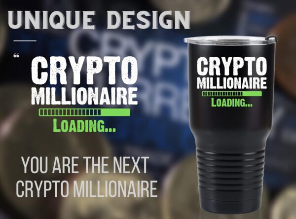 Onebttl Crypto Gifts for Men, Currency 30oz Stainless Black - Image 4
