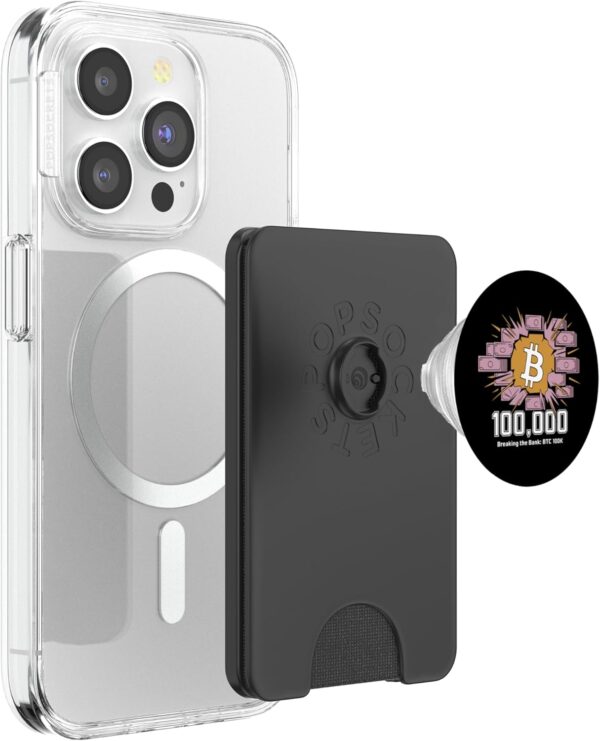 Breaking the bank: bitcoin 100k, crypto PopSockets PopWallet Black - Image 3