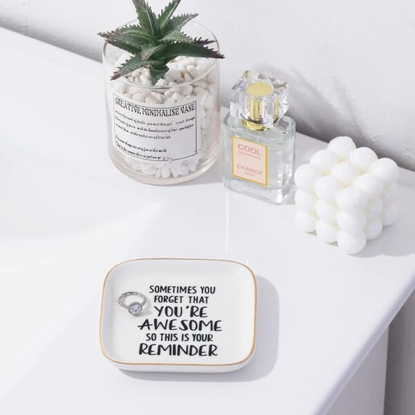PUDDING CABIN Inspirational Gifts for Women Ring Dish You're Awesome - Image 4
