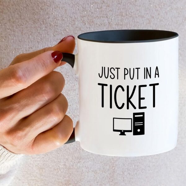 Retreez Funny Technical Tech Support White Mug with Black Handle and Inner - Image 6