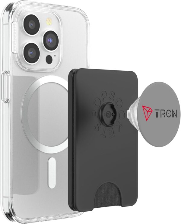 Tron TRX Cryptocurrency Crypto Trader Gift Logo Colors PopSockets Black - Image 3