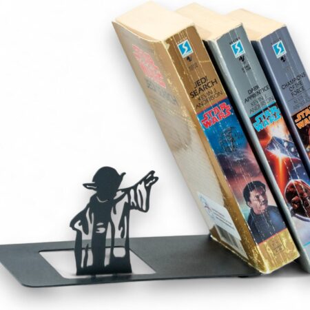 Renovatio Black Metal Bookend – Cute, Unique, Geeky Decor for Home,