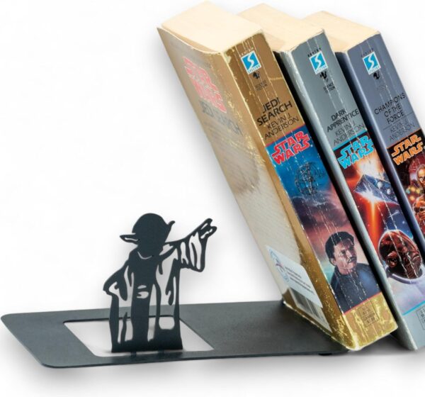 Renovatio Black Metal Bookend – Cute, Unique, Geeky Decor for Home,