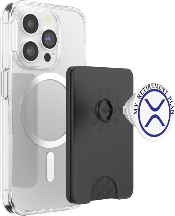 Funny XRP Crypto Coin Ripple Cryptocurrency for Women PopSockets Black - Image 3