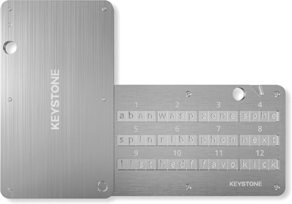 KEYSTONE Crypto Seed Storage, Cryptosteel Capsule Metal Keystone Tablet