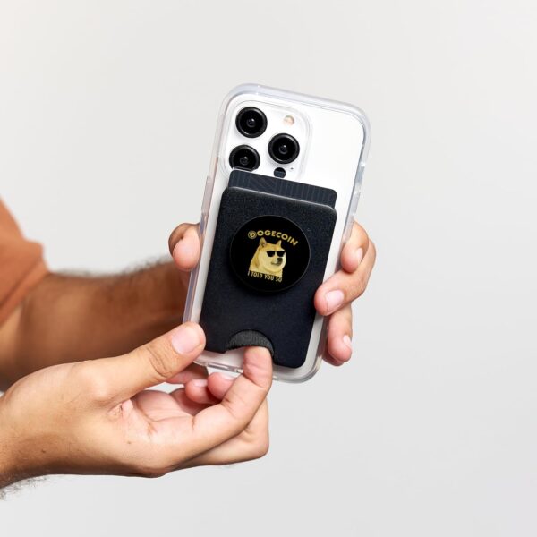 Funny Dogecoin I Told You So Crypto Doge Cryptocurrency Meme PopSockets Black - Image 5