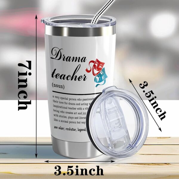 Theater Tumbler, 20 oz Insulated Stainless Steel 20 Ounce, drama teacher - Image 2