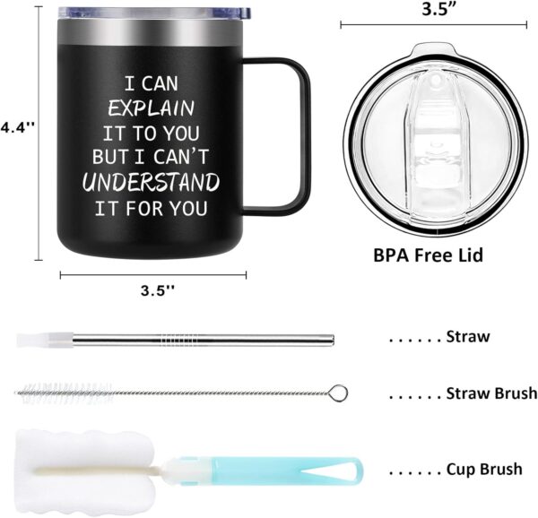 Qtencas Engineer Gifts, I Can Explain It to You But I Can't Understand Black - Image 4