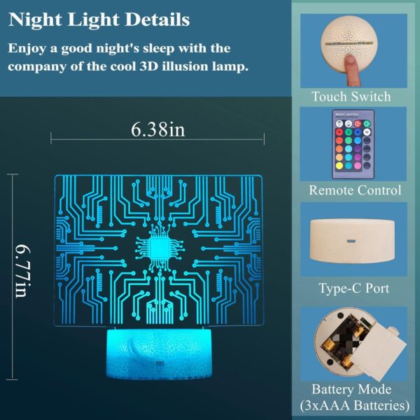 Geeky Computer Gifts, Gift for Coders, Cybersecurity Geek 3D Illusion Color 2 - Image 6