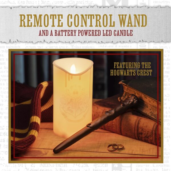 Paladone Harry Potter Hogwarts LED Candle with Wand Remote - Officially White - Image 5