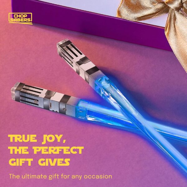 Lightsaber Chopsticks Light Up - LED Glowing Saber Star 1 pairs, Blue - Image 6