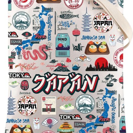 VAMSII Japan Souvenir Tote Bag - Japanese Themed Travel Gift