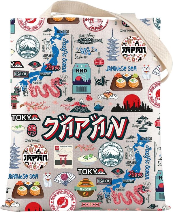 VAMSII Japan Souvenir Tote Bag - Japanese Themed Travel Gift
