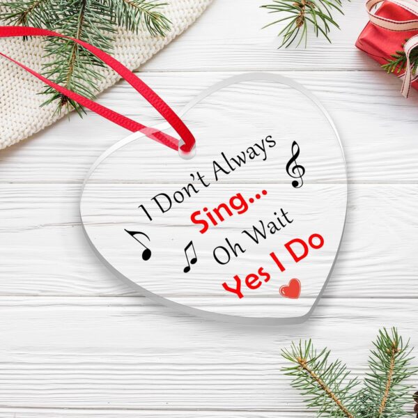 Singing Gifts for Women Clear Acrylic Christmas Tree Ornaments Music... - Image 5