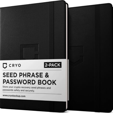 CRYO Crypto Seed Phrase Storage Waterproof Notebook - Bitcoin Recovery...