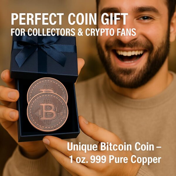 Bitcoin Coins | 2X Copper Coin 1 oz.999 Pure | Gifts for Collectors &... - Image 8