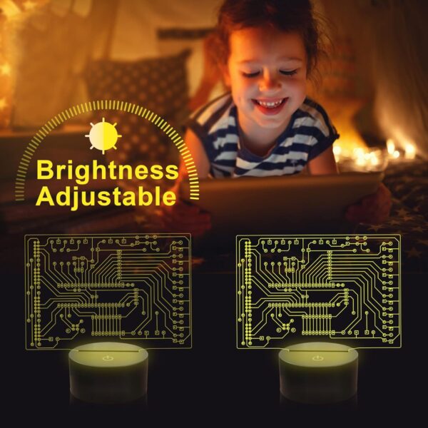Geeky Gifts, Computer Geekery PCB Lamp 16 Colors Changing Touch & Multicolor - Image 7