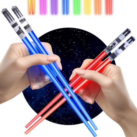 Lightsaber Led Light Up Chopsticks (2-Pairs, Blue & Red) & Red