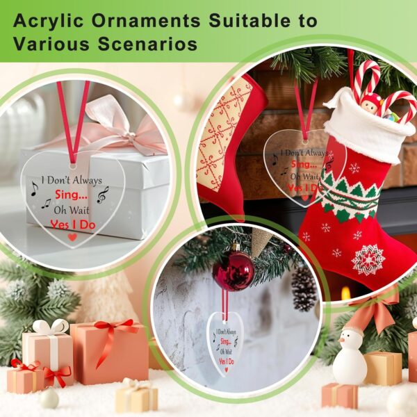 Singing Gifts for Women Clear Acrylic Christmas Tree Ornaments Music... - Image 7