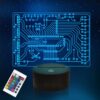 Geeky Gifts, Computer Geekery PCB Lamp 16 Colors Changing Touch & Multicolor - Image 3