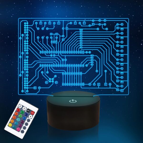 Geeky Gifts, Computer Geekery PCB Lamp 16 Colors Changing Touch & Multicolor - Image 3