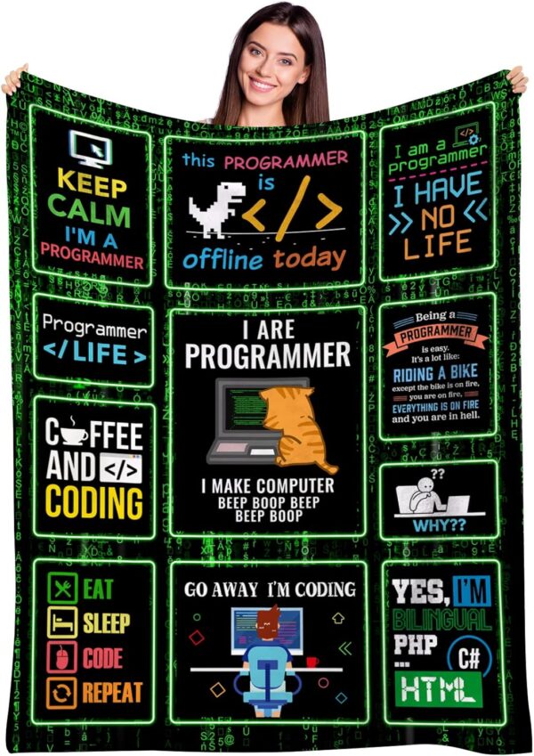 Programmer Blanket, Coding Computer for Men 60"x50",