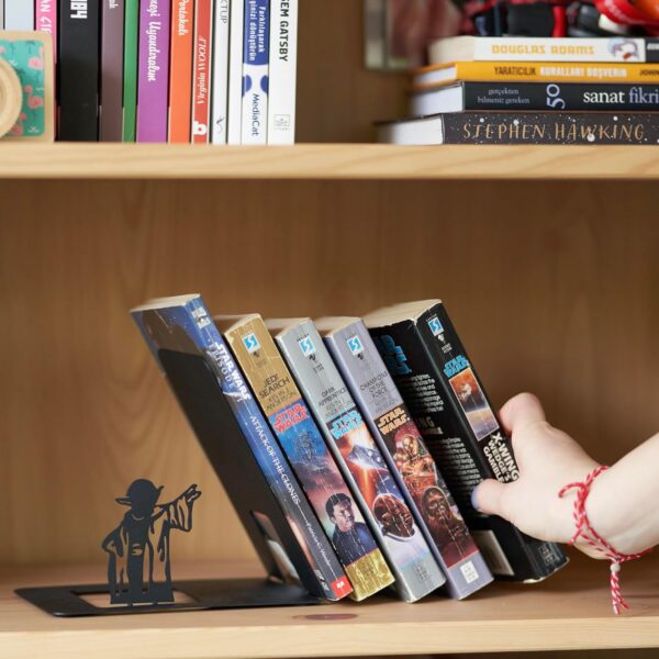 Renovatio Black Metal Bookend – Cute, Unique, Geeky Decor for Home, - Image 8