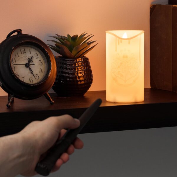 Paladone Harry Potter Hogwarts LED Candle with Wand Remote - Officially White - Image 2