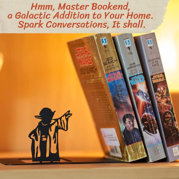 Renovatio Black Metal Bookend – Cute, Unique, Geeky Decor for Home, - Image 4