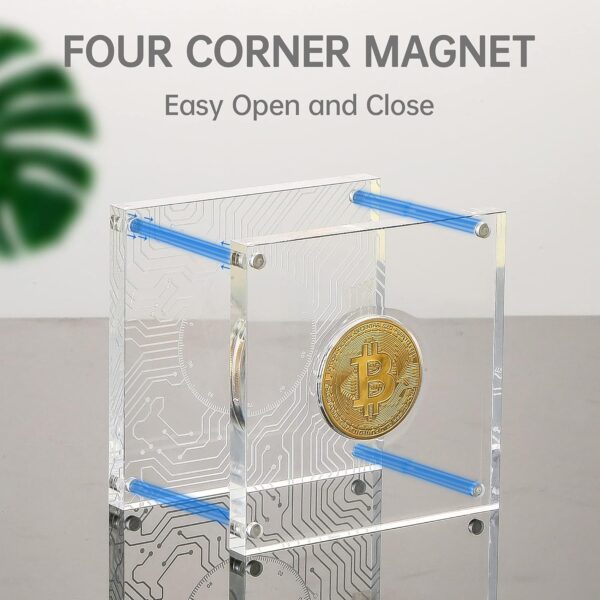 Crypto Coin Set with Display Case Bitcoin Showcase, Physical - Image 4