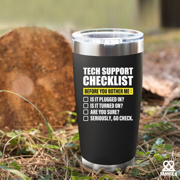 Panvola Tech Support Checklist Technical Gifts Computer 20 oz, Black - Image 7