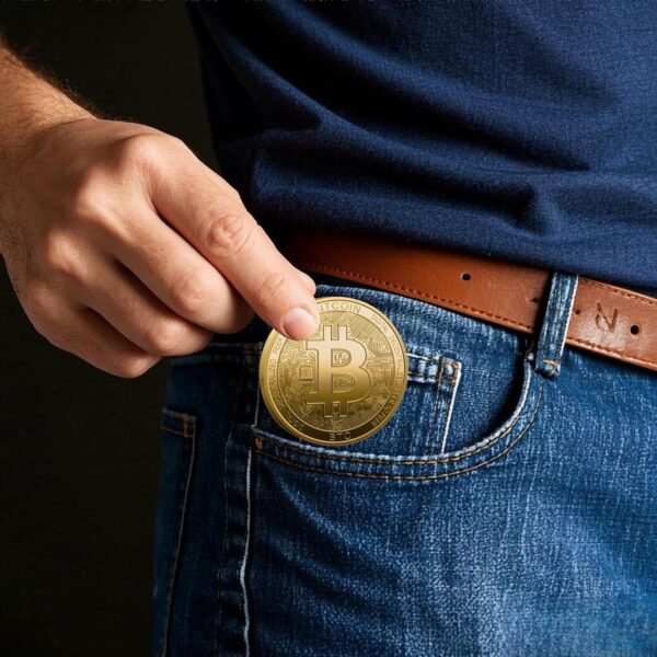 Bitcoin Coin Souvenir Gold Plated with Protective Case Physical 5pcs - Image 5