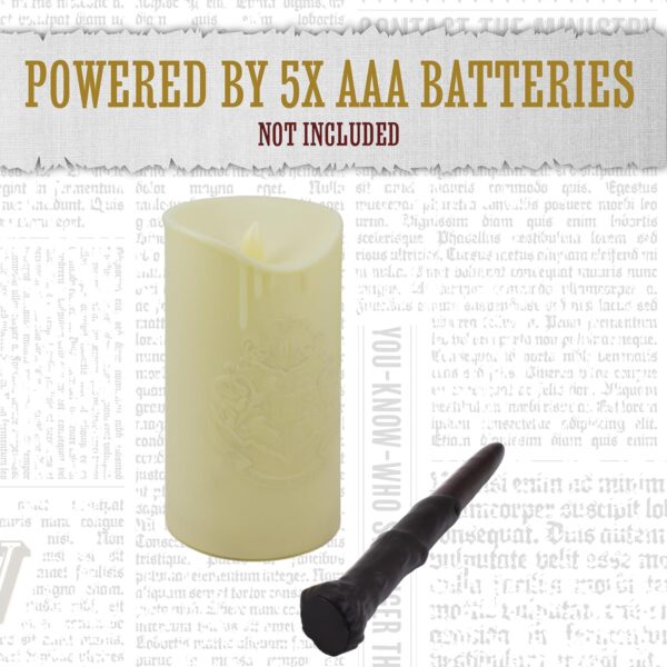 Paladone Harry Potter Hogwarts LED Candle with Wand Remote - Officially White - Image 6
