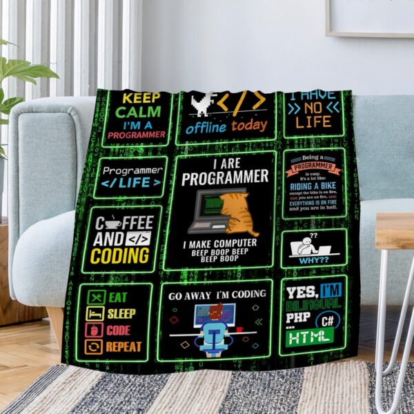 Programmer Blanket, Coding Computer for Men 60"x50", - Image 4