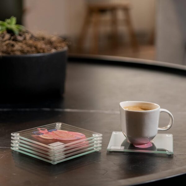 Original Anatomic Heart Coasters Set – Fade-Proof Print – Best - Image 2