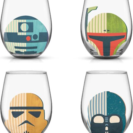 JoyJolt Star Wars™ Helmet Hues Tumblers Stemless Glasses. Set of 4 HH681