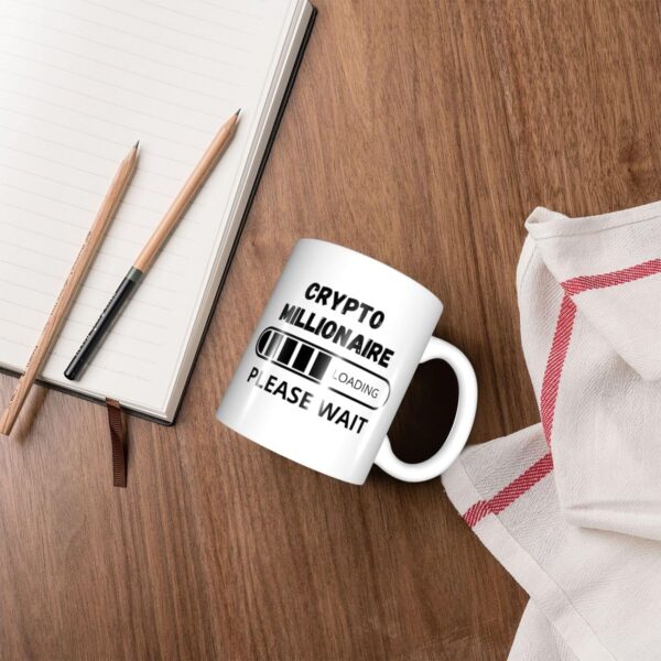 Crypto Millionaire Loading... Ceramic Coffee Mug Cup, Funny Large, White - Image 7