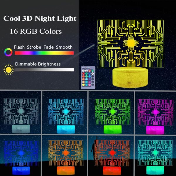 Geeky Computer Gifts, Gift for Coders, Cybersecurity Geek 3D Illusion Color 2 - Image 2